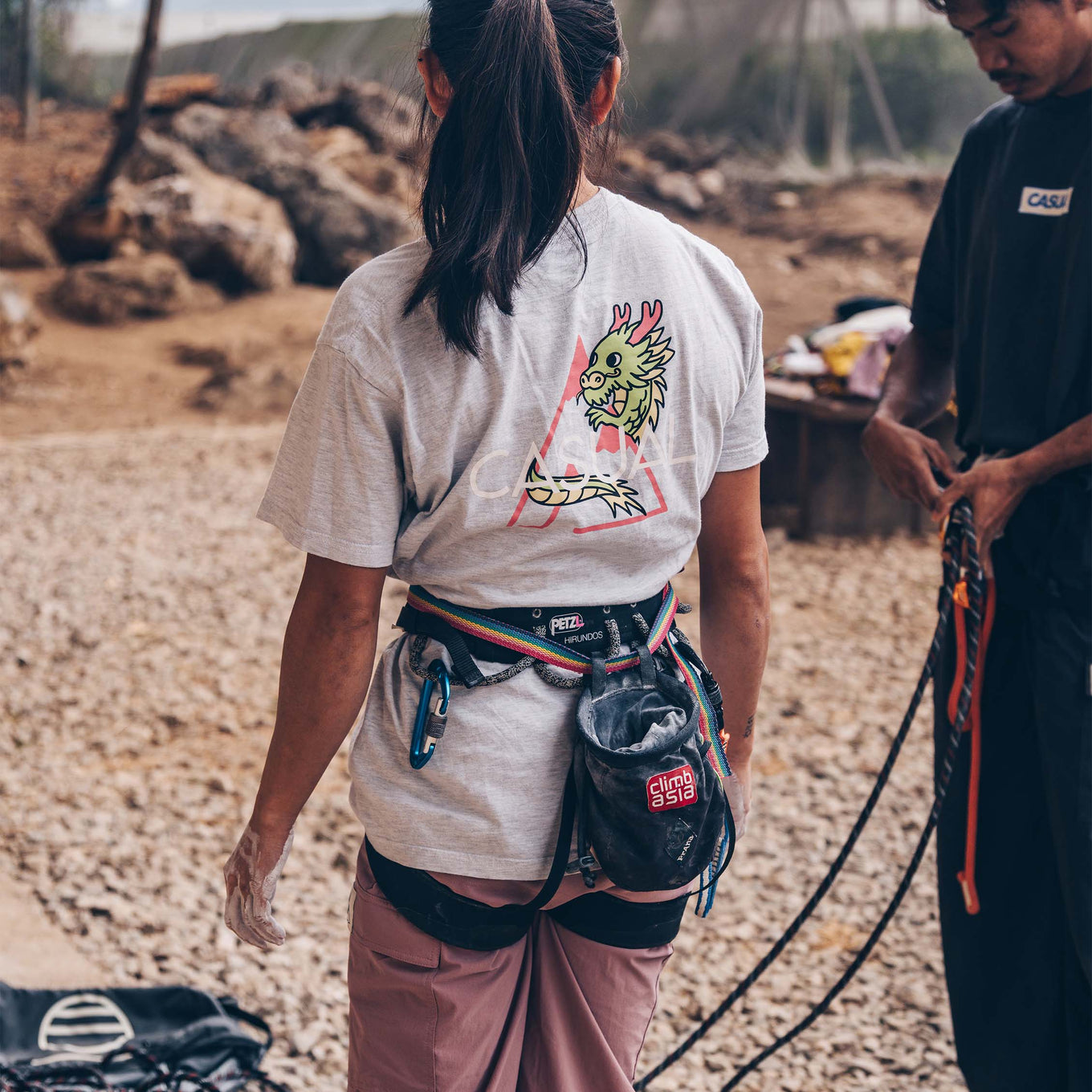 Year of the Dragon Tee - Ash Heather Grey